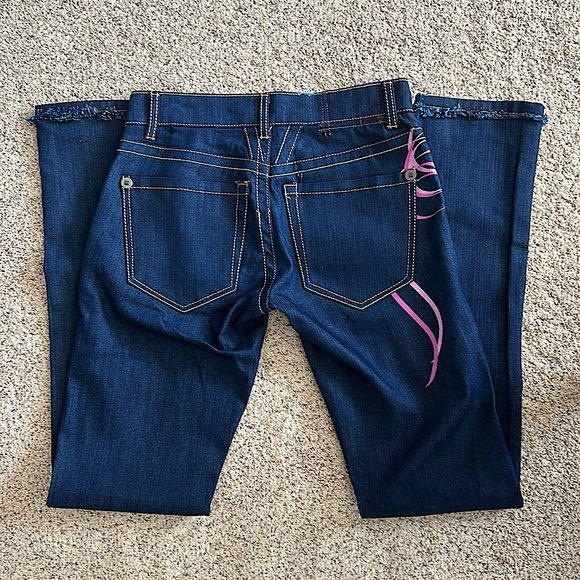 Marithe Francois Girbaud Vtg Dark Blue Stretch Denim Jeans Pants **Size 28**🌸🌸 - Picture 2 of 7